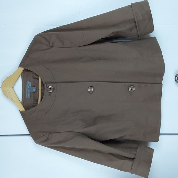 Josephine Chaus Chocolate Brown Blazer /COAT Neutral Fall Sz.10 - Picture 1 of 13